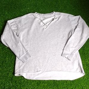 VICTORIA'S SECRET PINK RAW HEM OVERSIZED DISTRESSED SWEATSHIRT WOMEN'S SIZE M